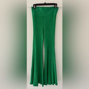 A.L.C. Astrid Emerald Ribbed Flare Pant